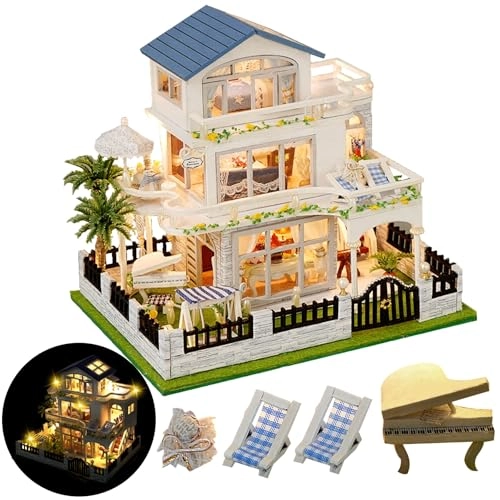 Miniature House Kit - Blue Mansion