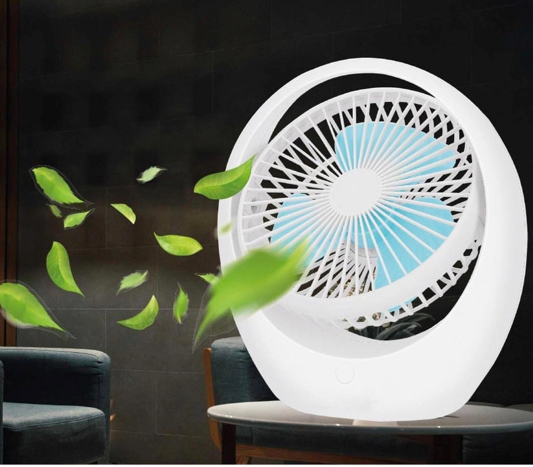 Multifunction Rechargeable Table Fan - 6-Inch USB Charging 3-Speed
