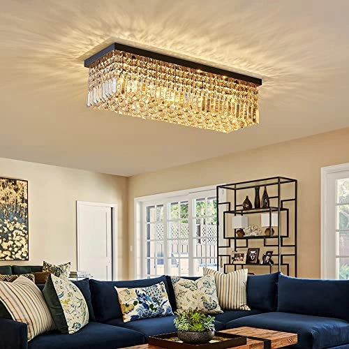 5 Light K9 Crystal Chandelier - Champagne Modern