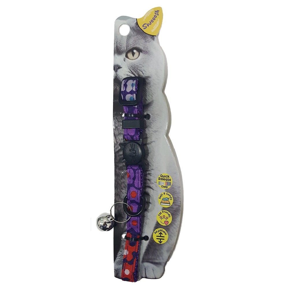 Swooosh Leafy Cat Collar - C-10mm 18/28cm cat Pack