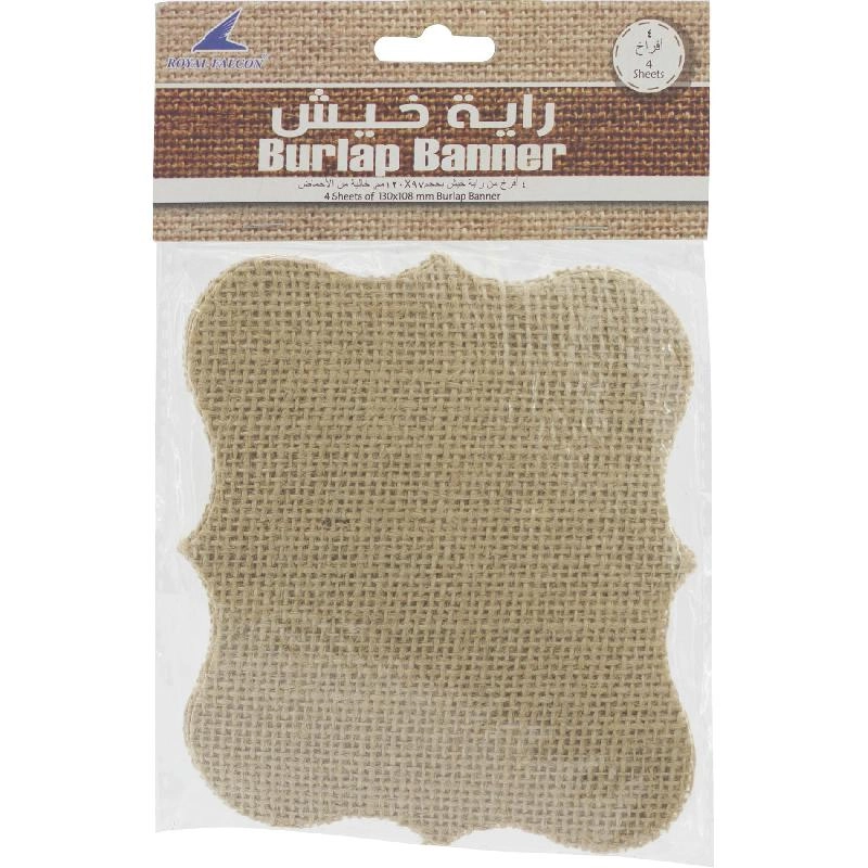 Royal Falcon Burlap Banner - 4 Pieces