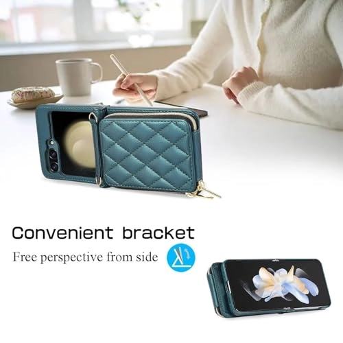 Miagon Folio Case for Samsung Galaxy Z Flip 5