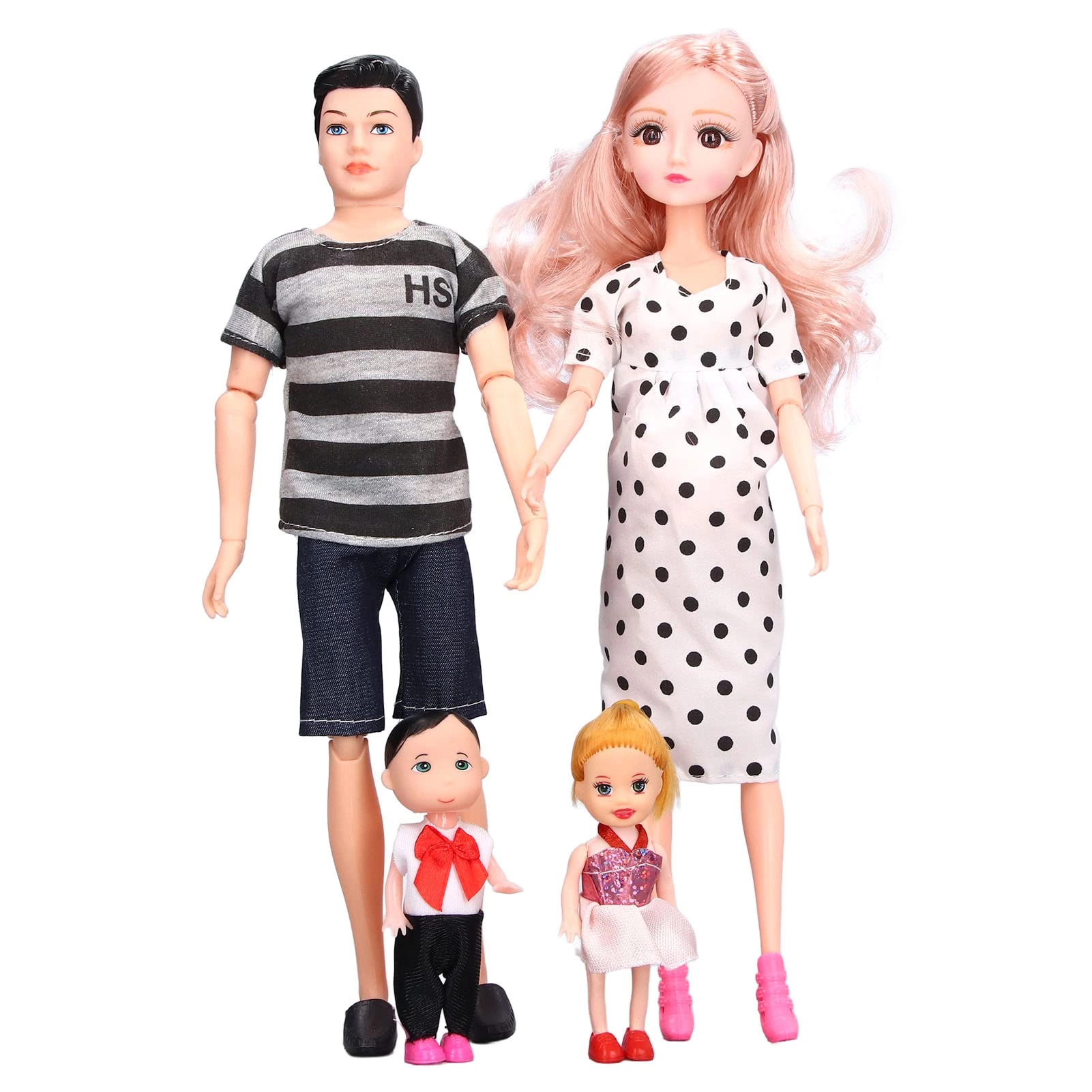 LANUOP Family Doll Set - Pink Plastic Ages 7+