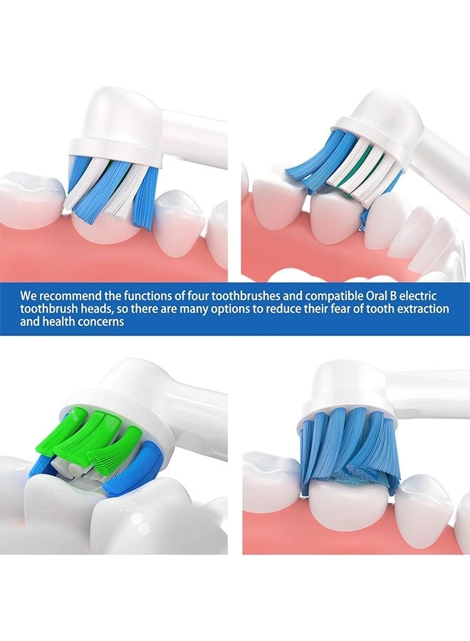 Replacement Toothbrush Heads - 8Pcs Black 7000Pro