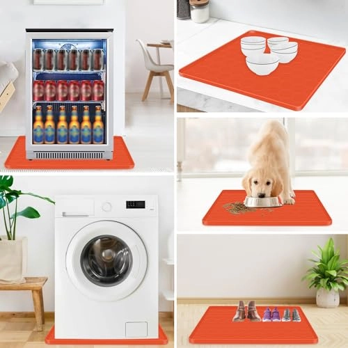 Mini Fridge Silicone Mat - 24''x24''x0.6'' Orange