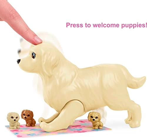 Barbie Newborn Pups playset - Brunette 3 Puppies Color-Change Ages 3+