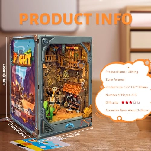 Book Corner Kit - DIY Wood 13 x 13.3 x 19.5 cm