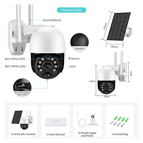 3Mp Solar Battery Ptz Wifi Camera