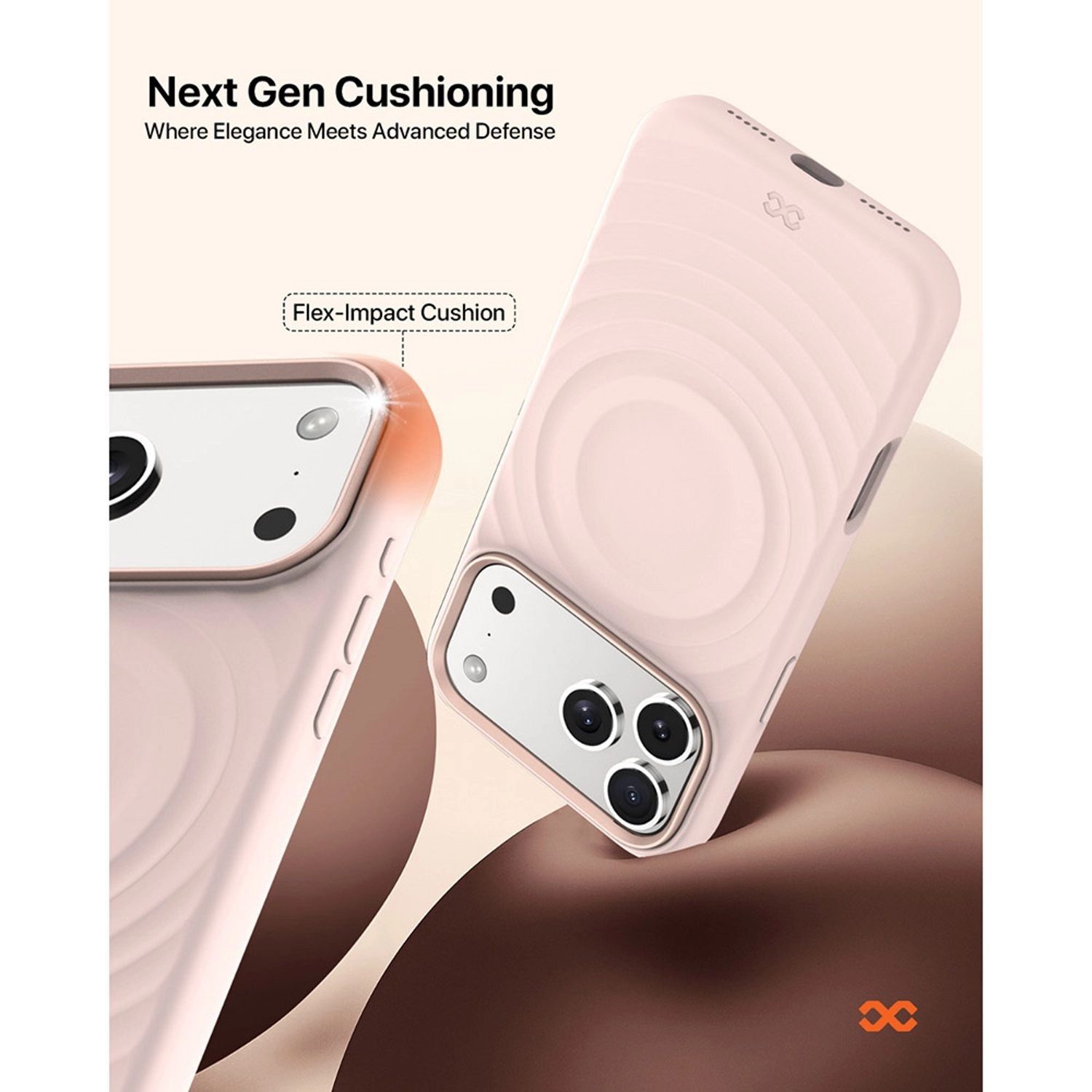 QUIVERX Ripple Case with Metallic Camera Frame for iPhone 17 Pro Max