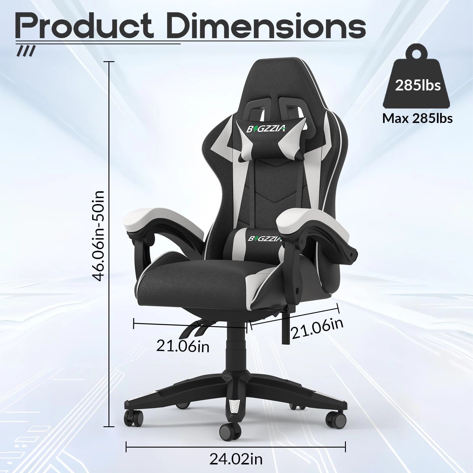 A gaming chair - Adjustable Height Reclining Feature