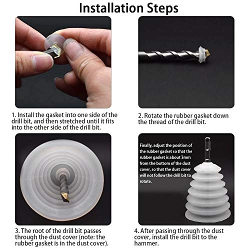 Electric Hammer Dust Cover - 6mm-16mm Black