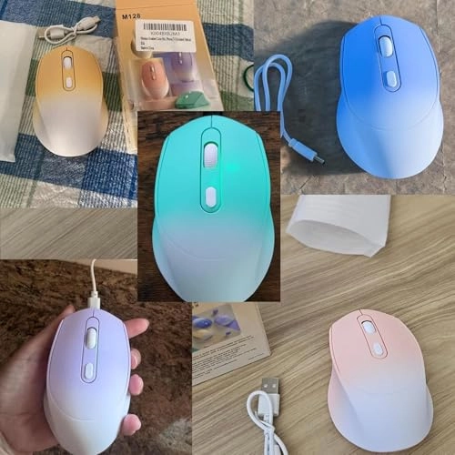 Wireless Gradient Color Bluetooth Mouse - USB