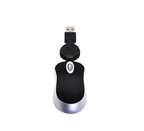 Mini Retractable Travel Optical Mouse - Wired