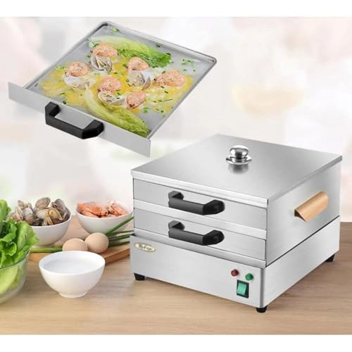 Rice Noodle Rolls Steamer - 2 Layer Stainless Steel