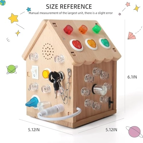 CUQUP Wooden Busy Board House