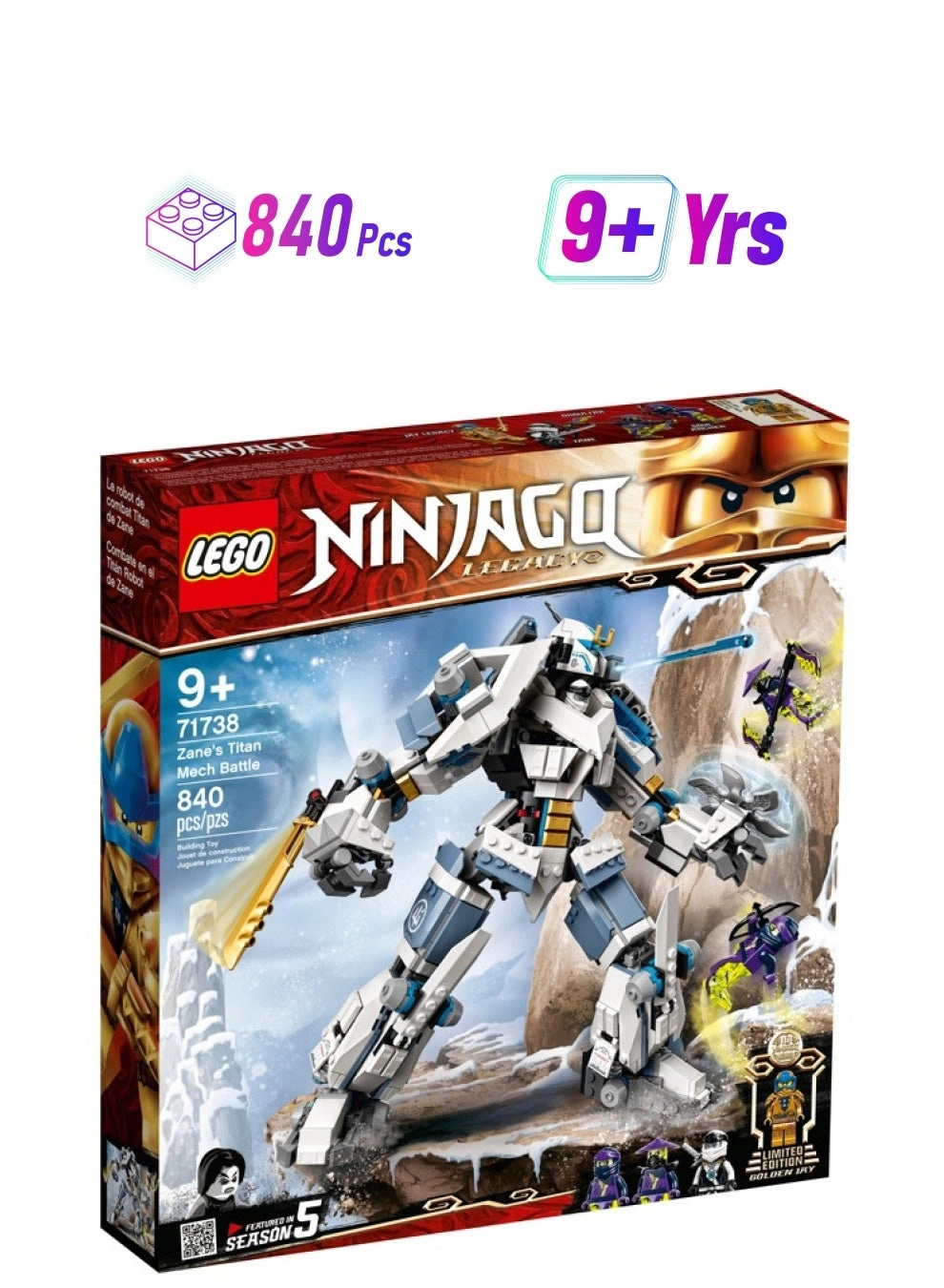 NINJAGO Zane's Titan Mech Battle (71738) - Jay Legacy Zane Ghost Warriors