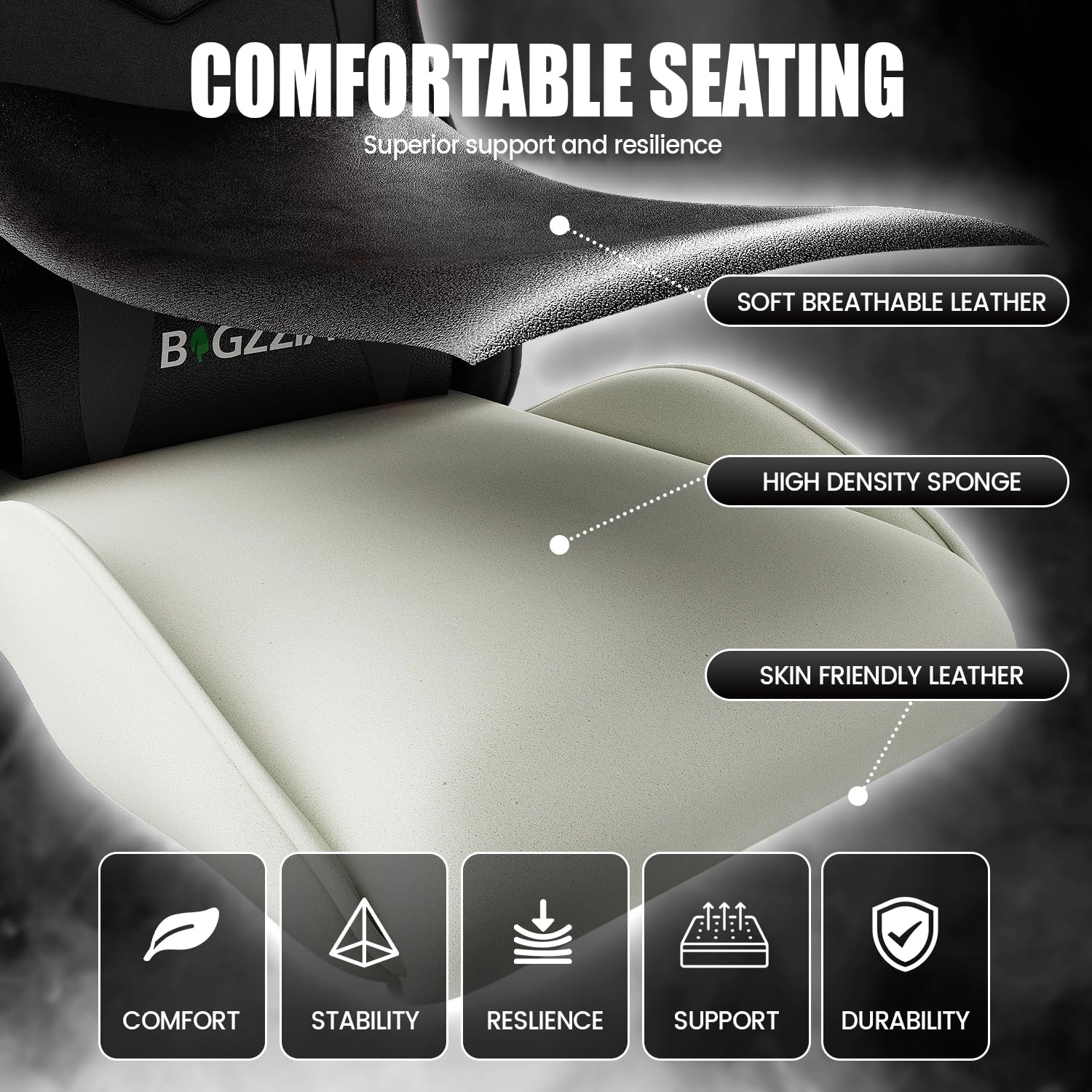 A gaming chair - Adjustable Height Reclining Feature