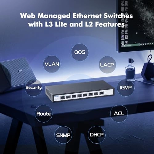 8x10G SFP Managed 8-ports
