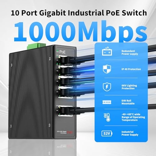8 Port Industrial POE Switch 8-ports