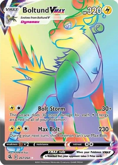 Pokemon USA, Inc. Boltund VMAX - 267/264 Secret Rare Fusion Strike