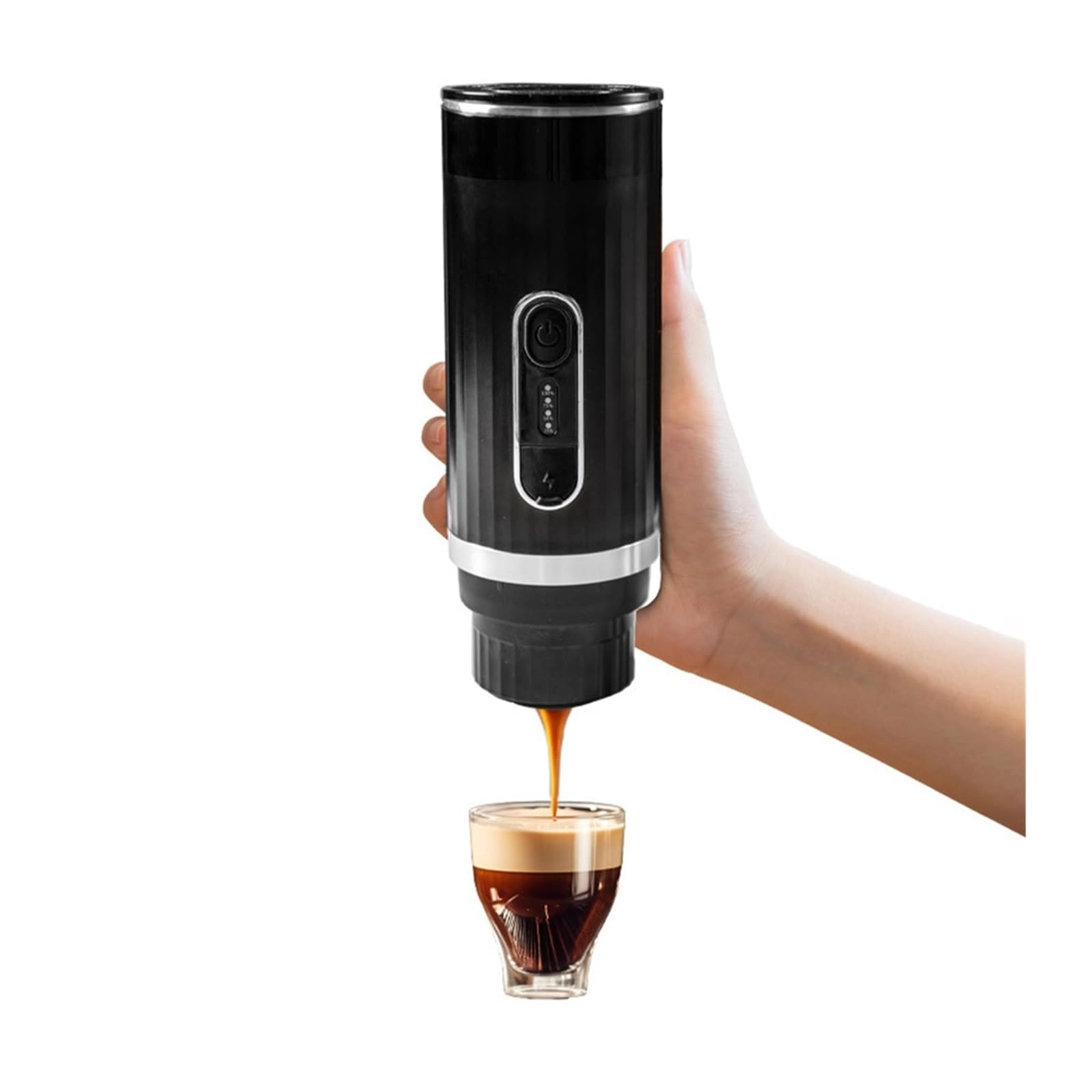 Portable Coffee Maker - coffee powder and capsules
