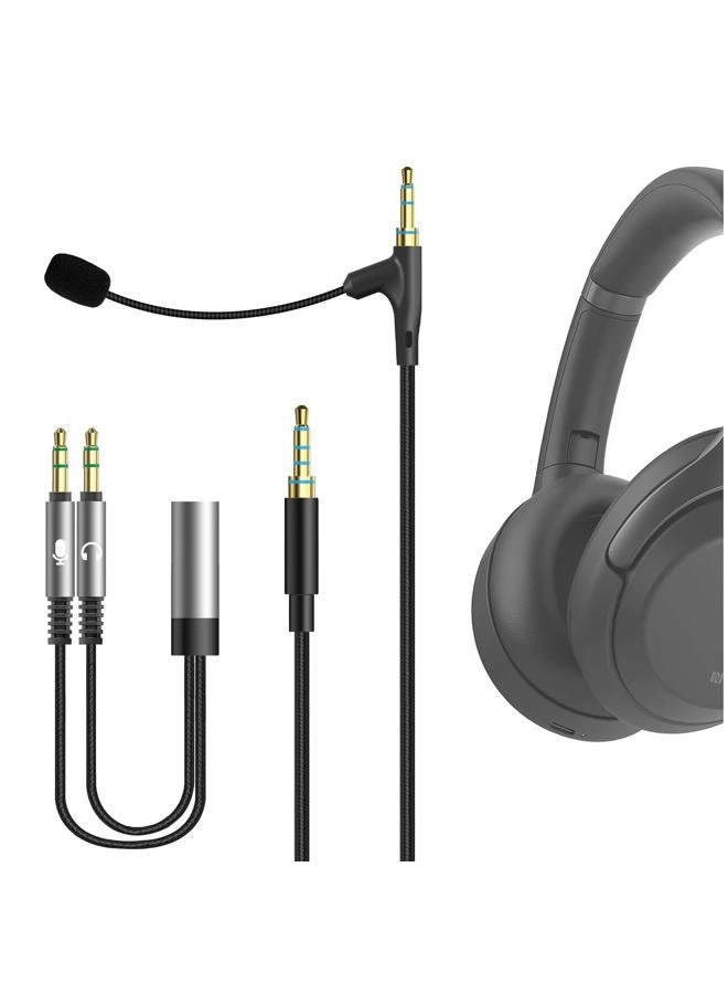 GEEKRIA Boom Mic Headphones Cable for Sony WH-1000XM6 - 3.5mm 5.6ft