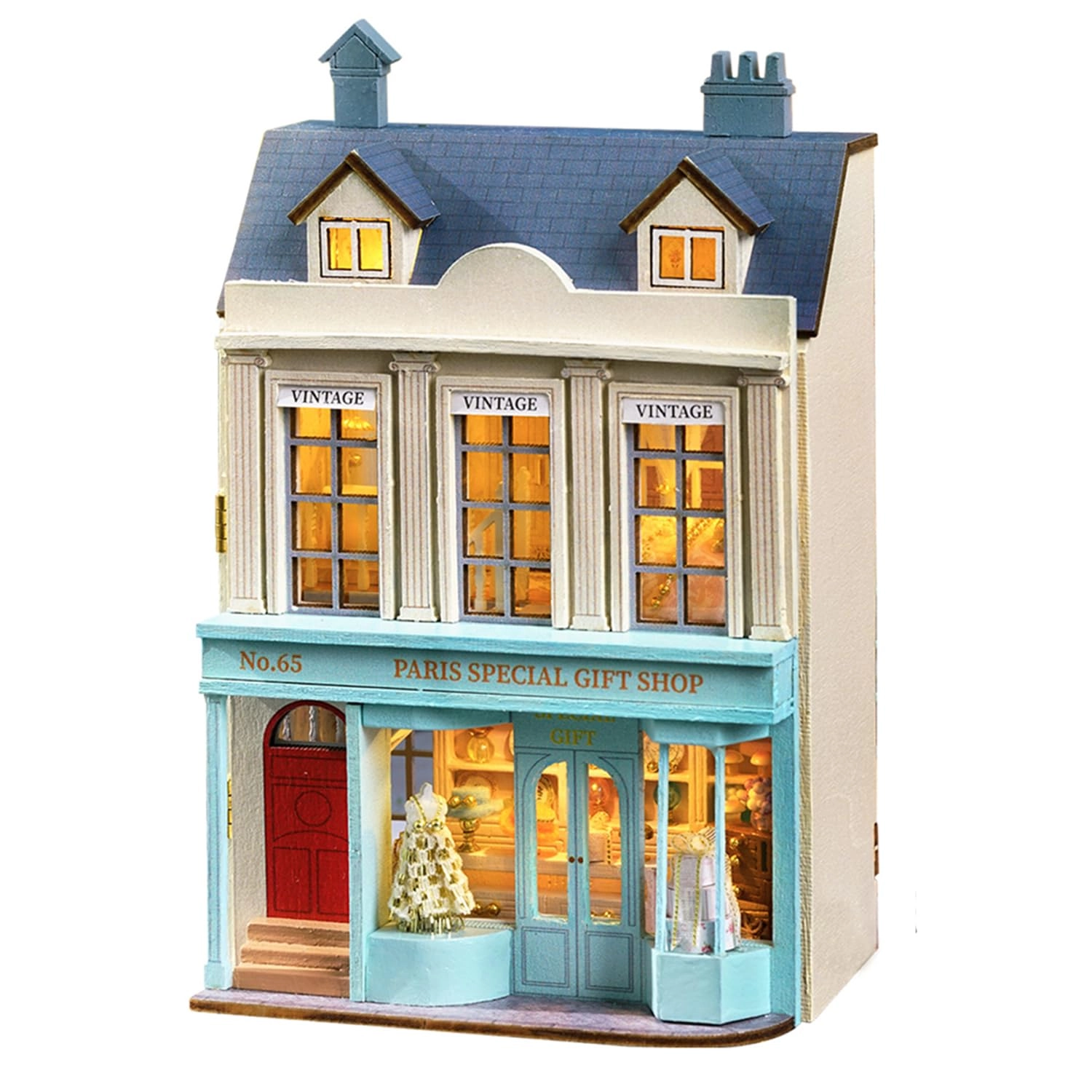 DIY Miniature Dollhouse Kit - Happy Manor 1:100