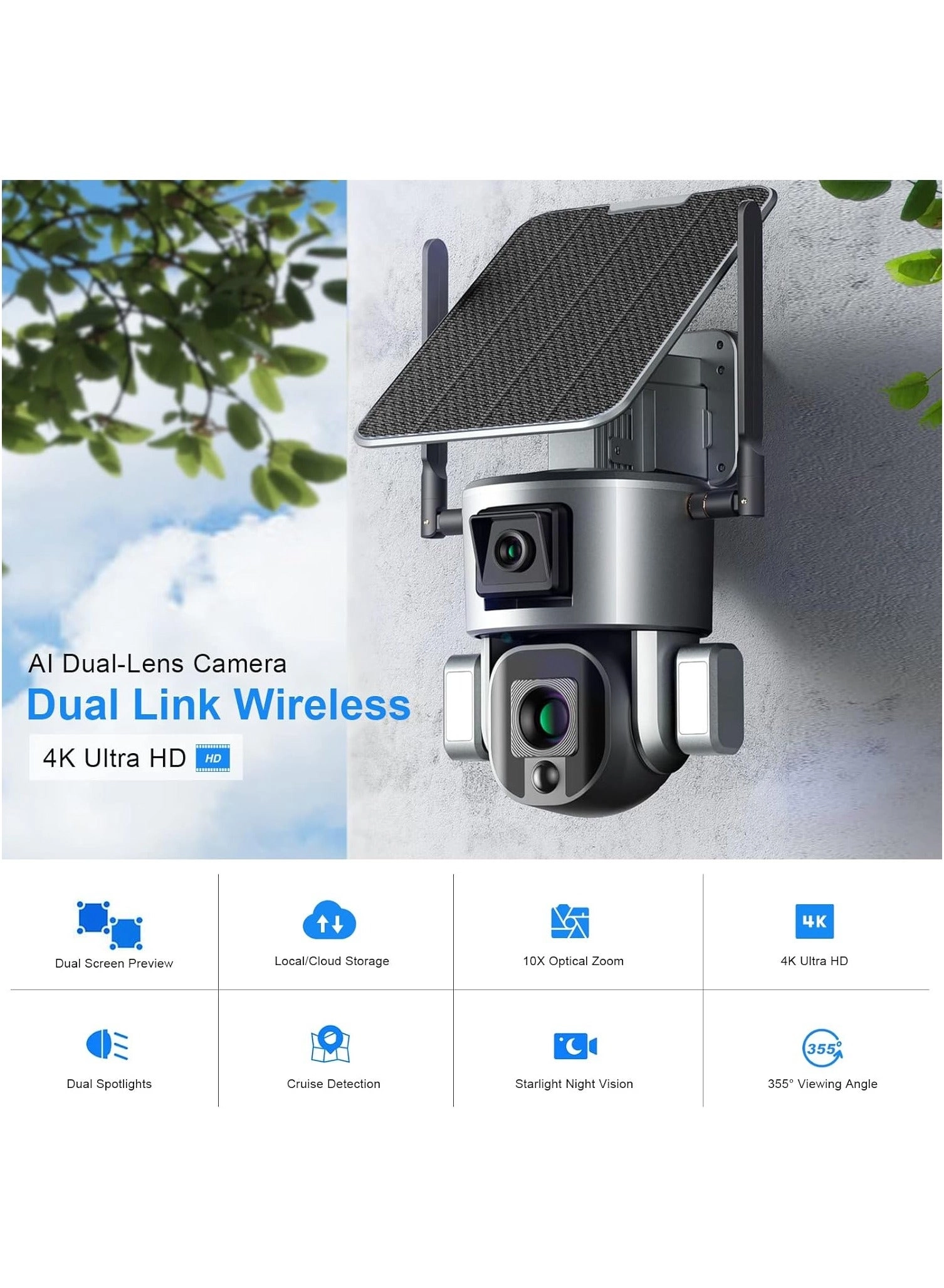 Solar Security Camera 4K