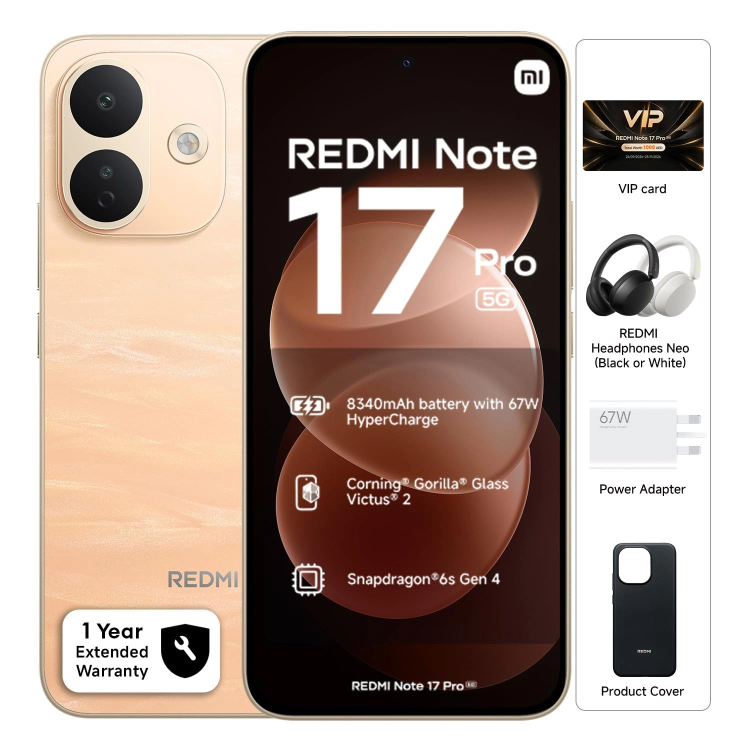 Note 17 pro 6GB 128GB + REDMI Headphones Neo