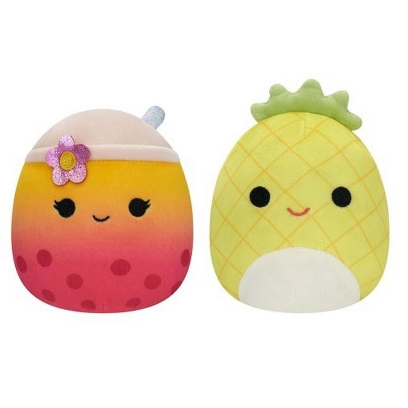 Squishmallows Bubble Tea and Pineapple Flip-A-Mallows Plush