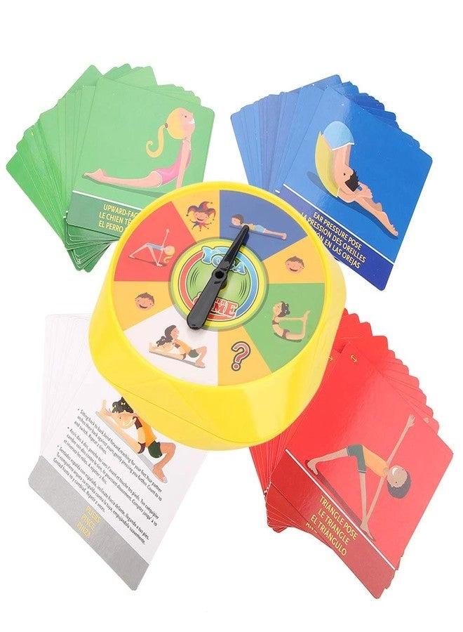 Chazcool Yoga Pose Cards + Yoga Spinner Game + Kids Yoga Cards Kit + Interactive Yoga Card Game