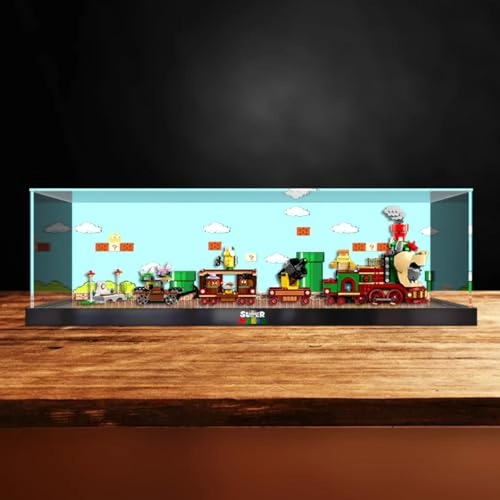 Figures Display Box for LEGO 71437 The Bowsser Expreess Train - Acrylic 2mm/3mm