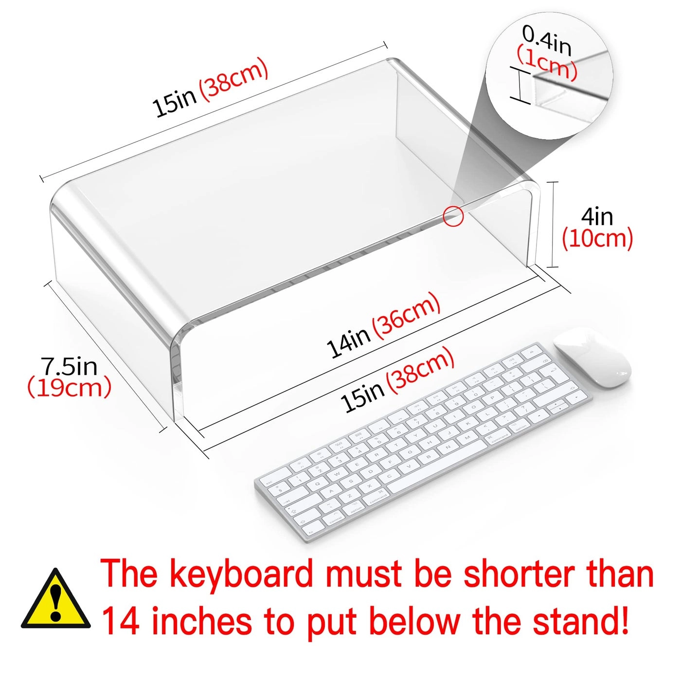 Acrylic Monitor Stand Riser