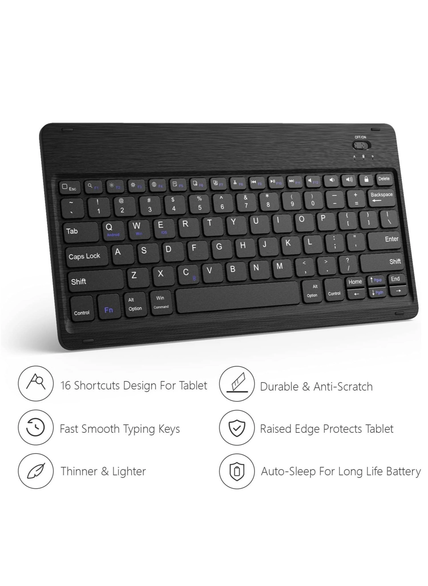 Keyboard Case with S Pen Holder for Galaxy Tab S8+ (2022) 12.4-inch, Tab S7 FE (2021) 12.4-inch, Tab S7+ 12.4-inch