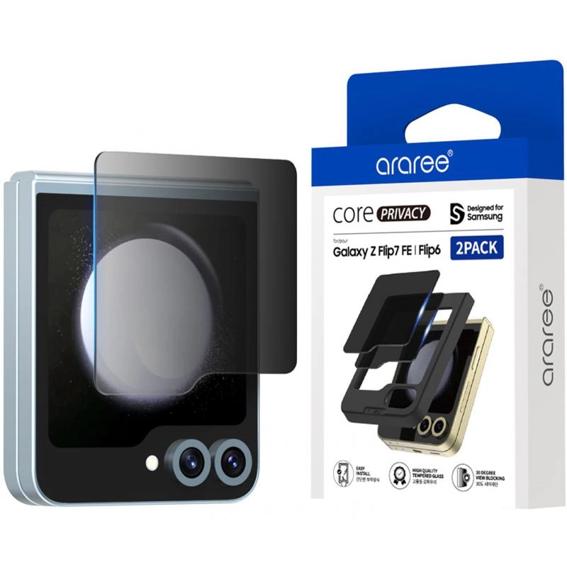 araree Core Privacy - Samsung Galaxy Z Flip7 FE/Z Flip6 2 Pack