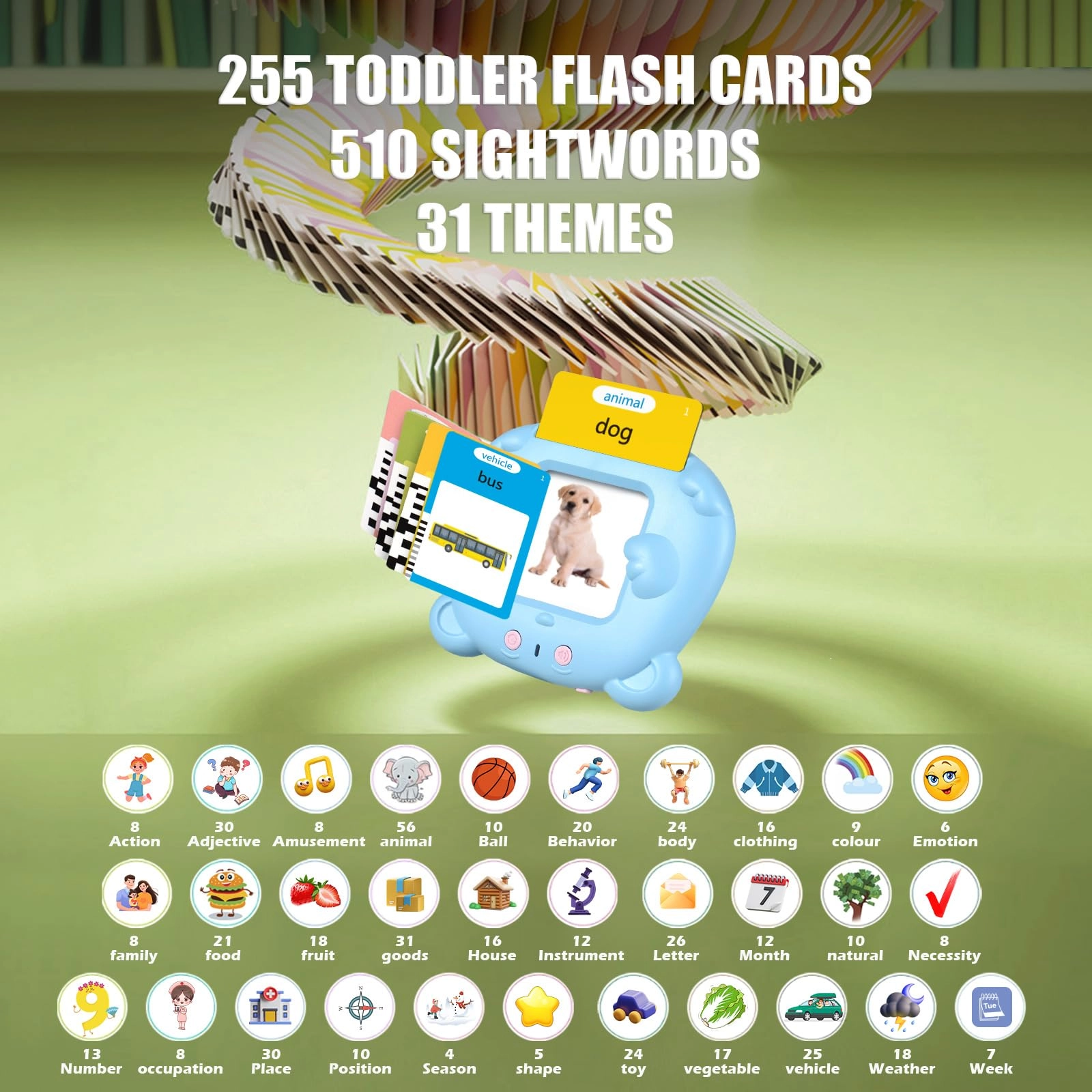 visator Flash Cards Language - 1-6 Years Old