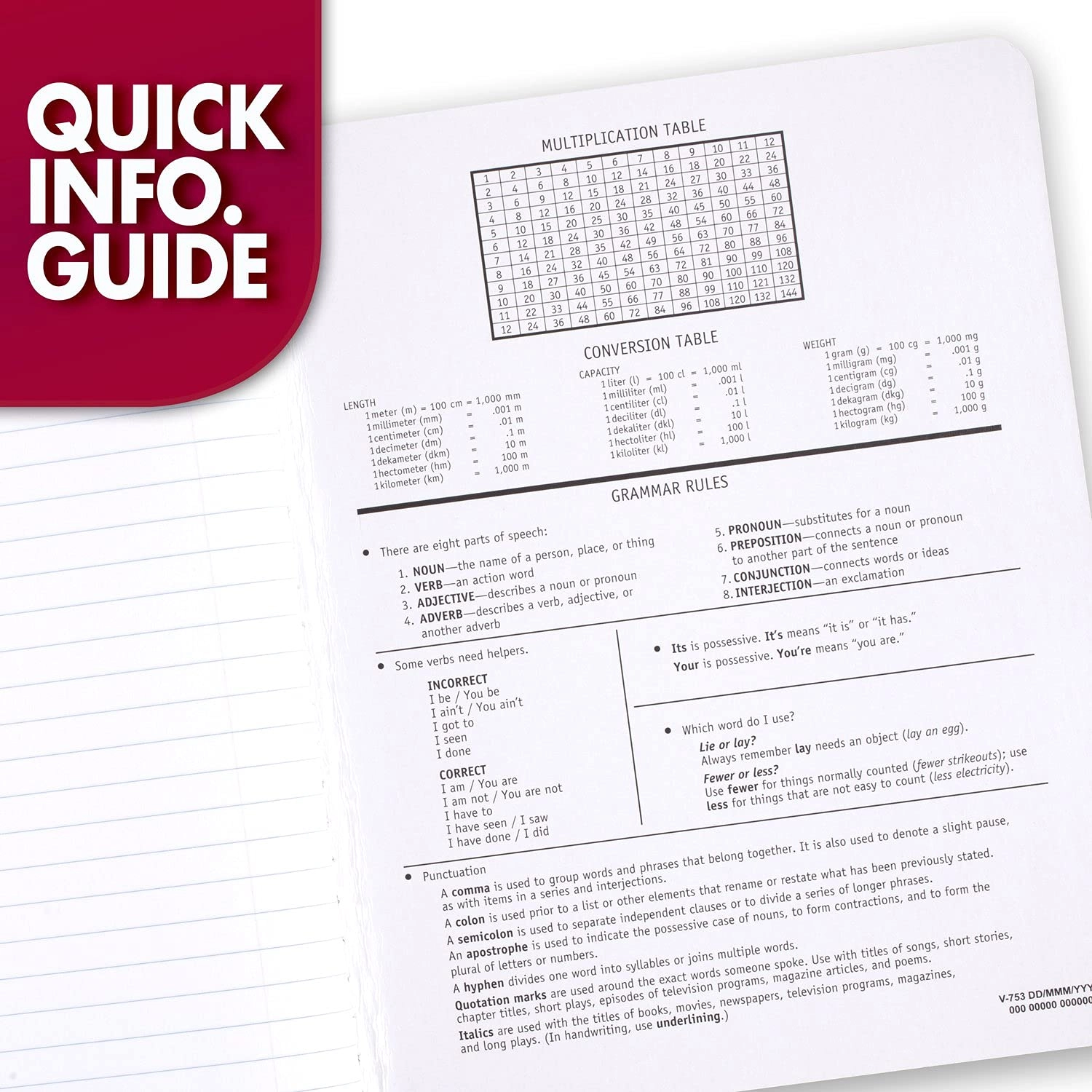 Composition Notebook 7-1/2" x 9-3/4" Softcover - Lined 100 Sheets