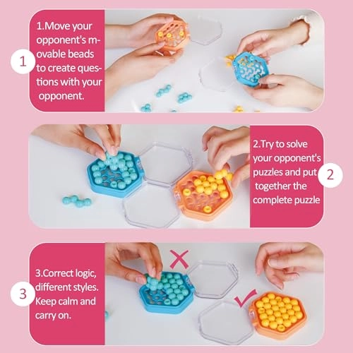 Pocket Puzzle Beads - 500 Puzzles Brain Teaser