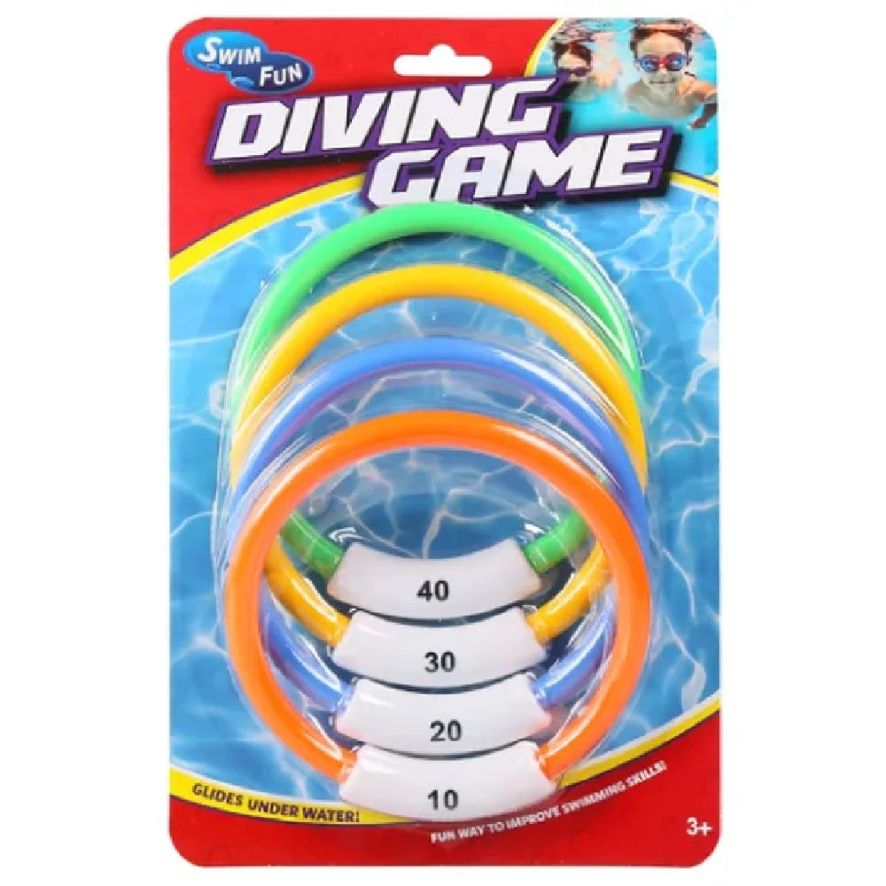 Diving Ring Toys - 4pcs Multi Colour