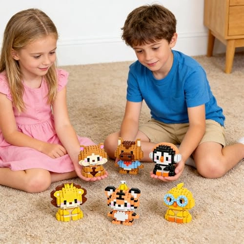 Animal Building Blocks - 6 pcs