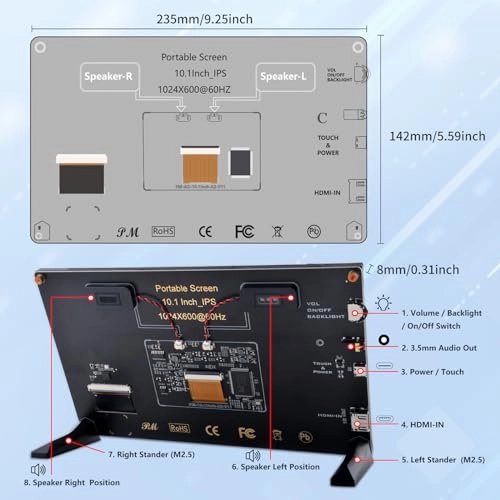 Capacitive Touchscreen - 10.1 1024x600