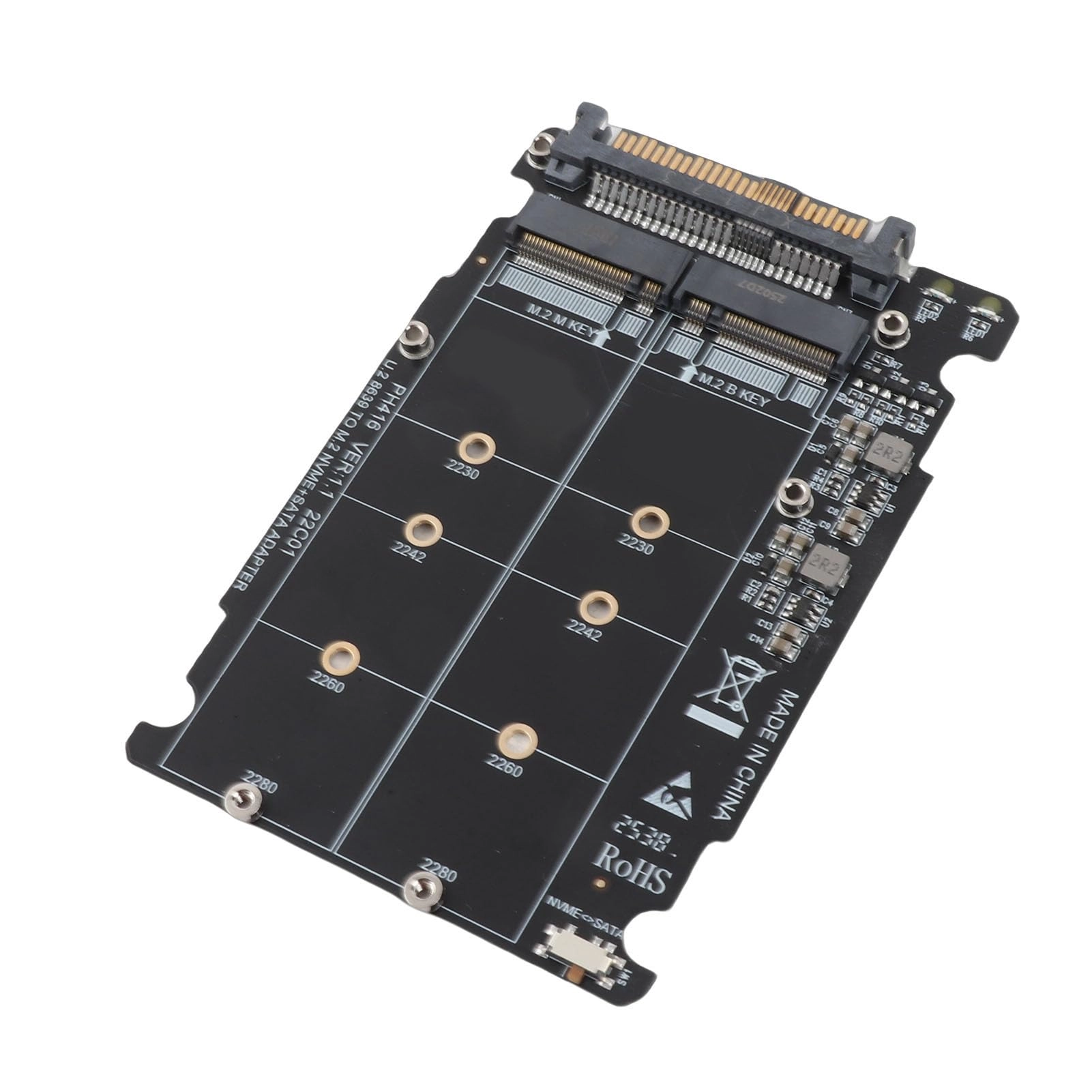 Heayzoki NGFF M Key To M.2 NVME SSD Enclosure - PCIe4.0 x4 GEN3 2.5 Inch