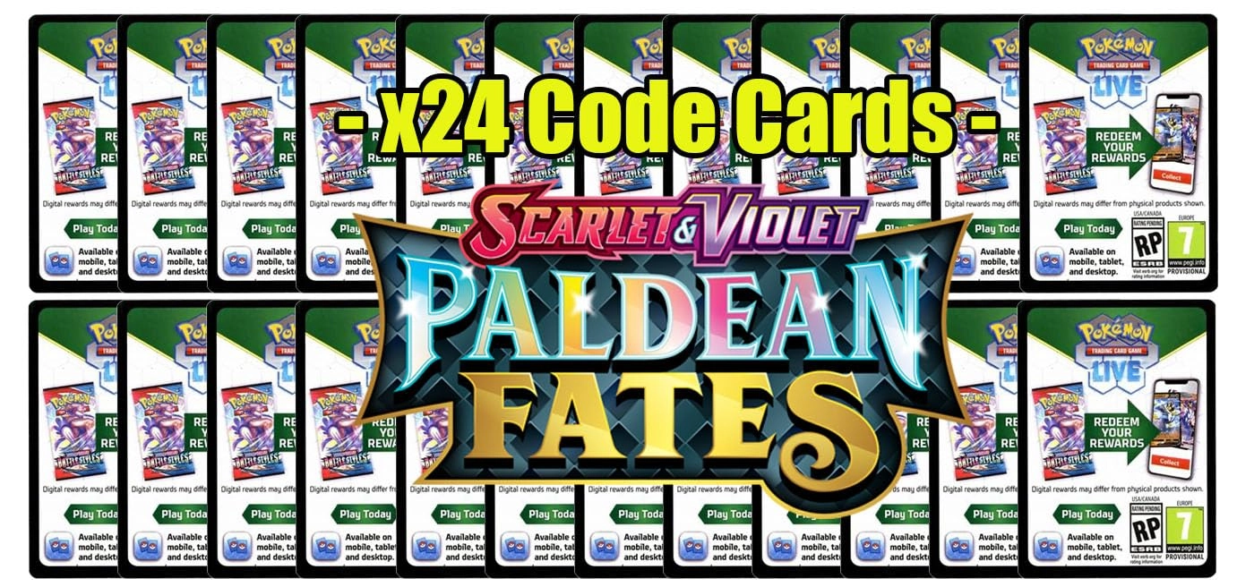 Pokémon Paldean Fates Code Card Lot - 24pcs