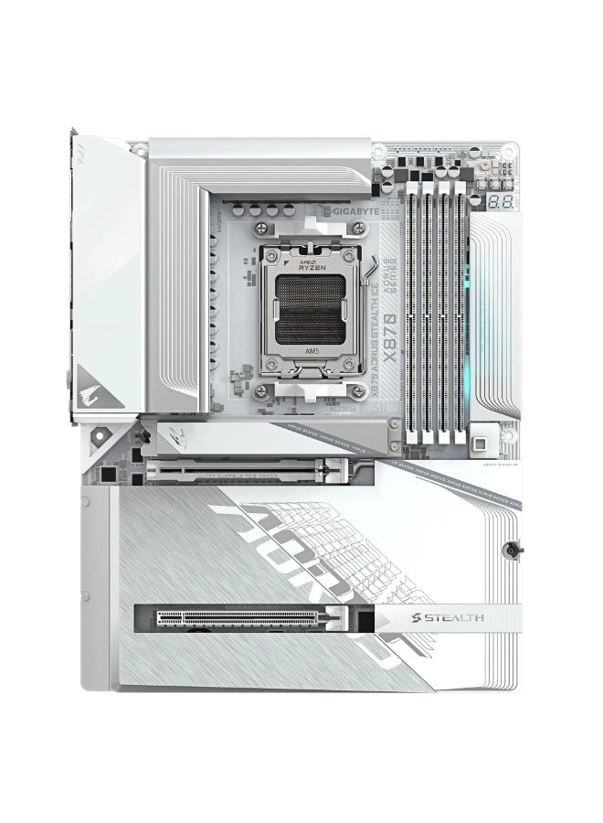 X870 AORUS STEALTH ICE - AMD AM5 DDR5 PCIe 5.0
