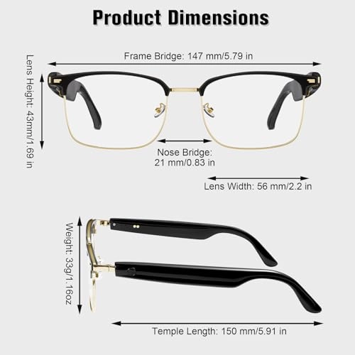 Smart Glasses - Blue Light Blocking Bluetooth Photochromic