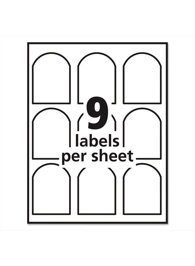 Arched Labels - 90 Labels 3" x 2.25"
