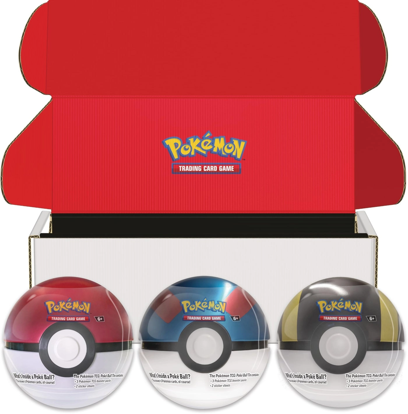 Poké Ball Tin - 3 Scarlet & Violet Booster Packs + Great Ball Tin + Ultra Ball Tin