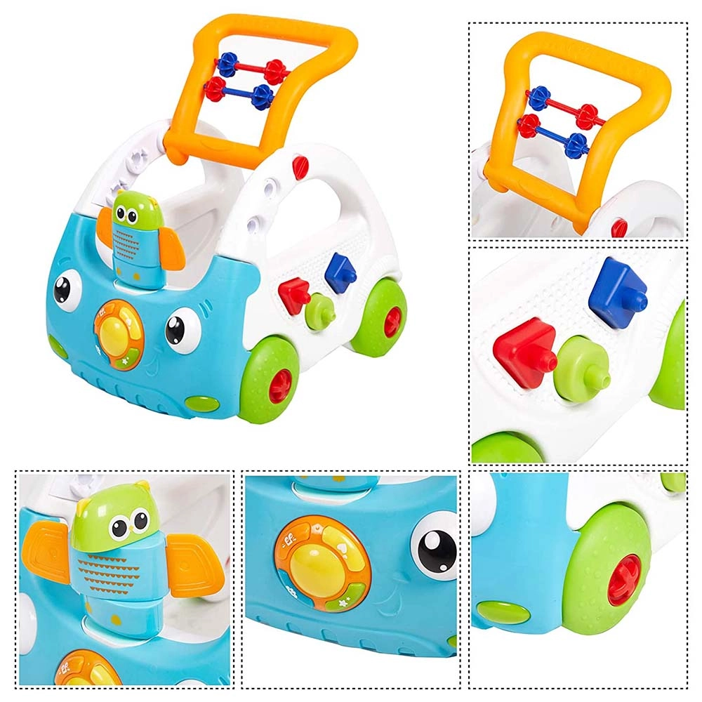 Baby Learning Walker - 3-In-1 Activity Toy Car Pink