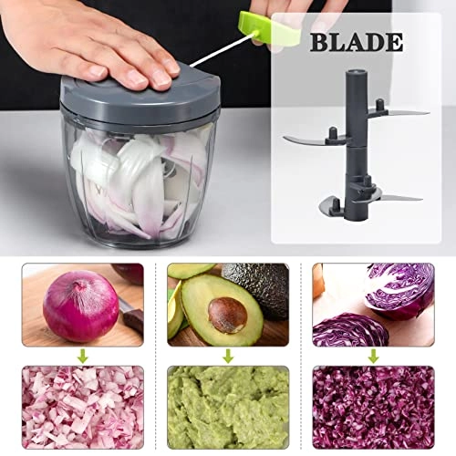 Manual Food Chopper - 900ML 5