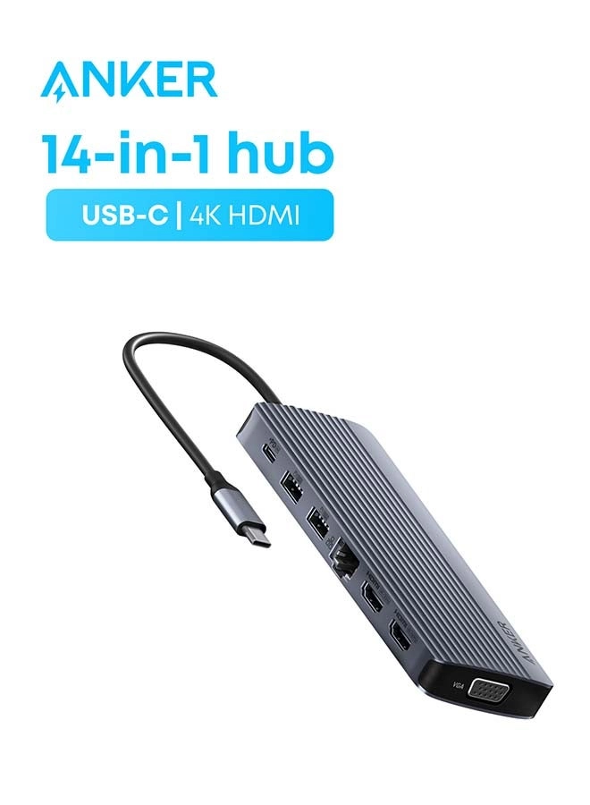 Anker USB C Hub - Triple Display 14-in-1 4K@60Hz